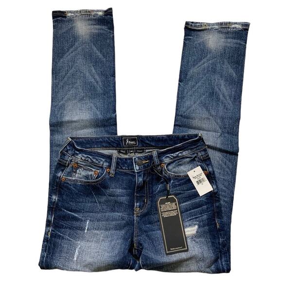 Remix By Rock Revival Jeans Women Size 28 Straight Leg Distressed Stretch Denim - Picture 3 of 15